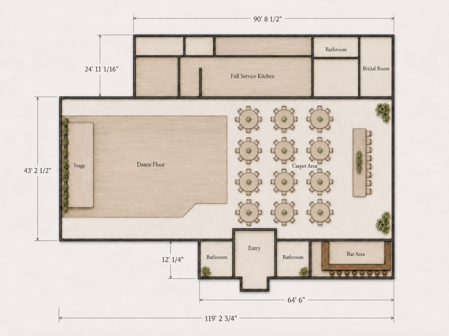 Garden Brook venue layout